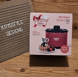So Yummy Bella Mini Dipper Red Fondue Dip Warmer